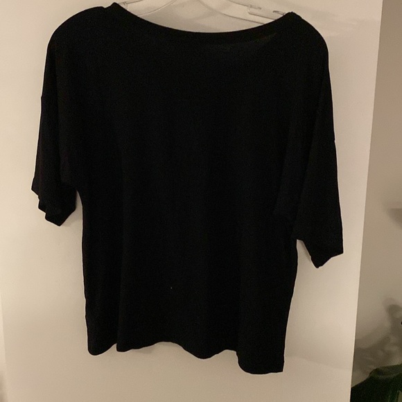 ARTISAN NY black batwing dolman sleeve tee modal XS oversize - Picture 3 of 5